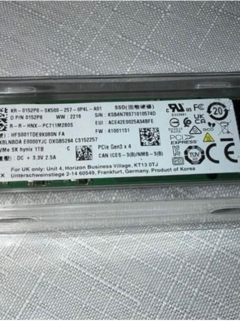 1TB M.2 NVMe SSD - Green PCB